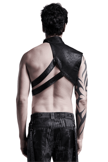 Edgy Streetwear Essential: Leather Shoulder Harness